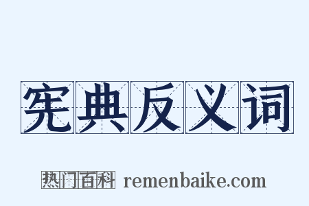 宪典反义词是什么意思的图片